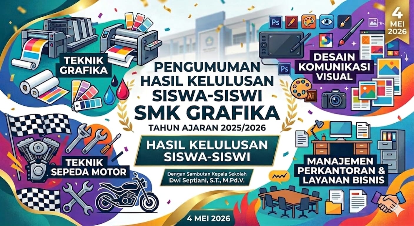 PENGUMUMAN KELULUSAN SISWA-SISWI KELAS XII SMK GRAFIKA TAHUN PELAJARAN 2025/2026